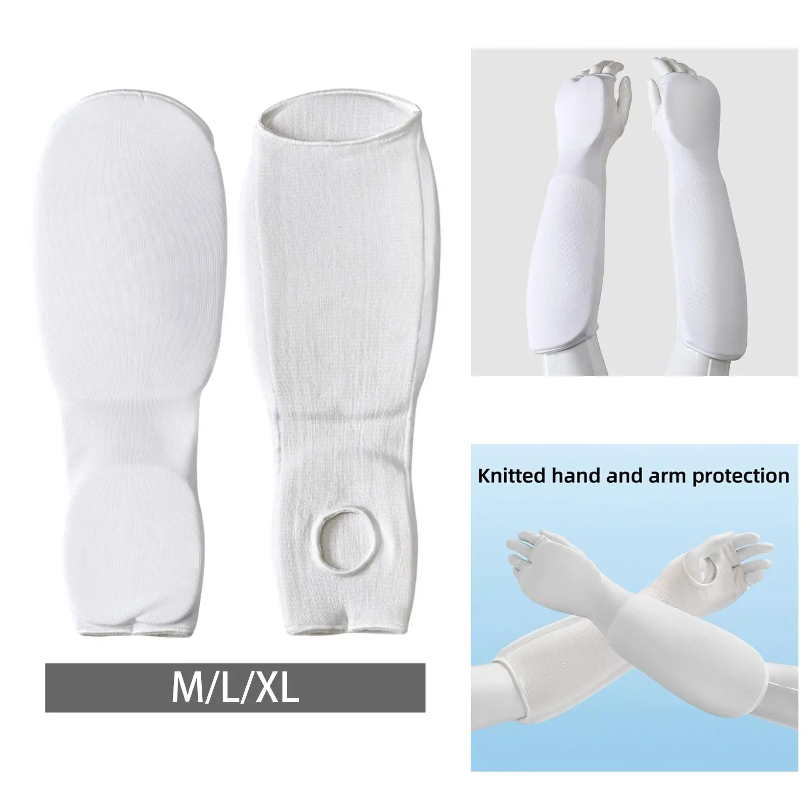 2 pezzi protezioni per avambraccio resistenti agli urti con foro per il pollice accessorio equipaggiamento protettivo maniche imbottite per bambini adulti Muay Thai