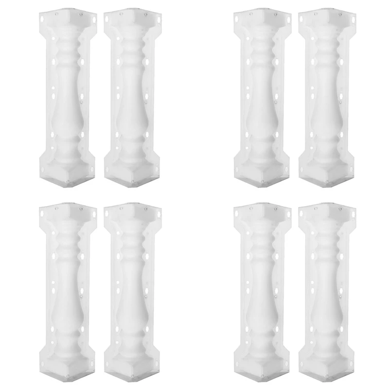 8X Roman Column Mold Balcony Garden Pool Fence Cement Railing Plaster Concrete Mold Column Mold Guardrail Building