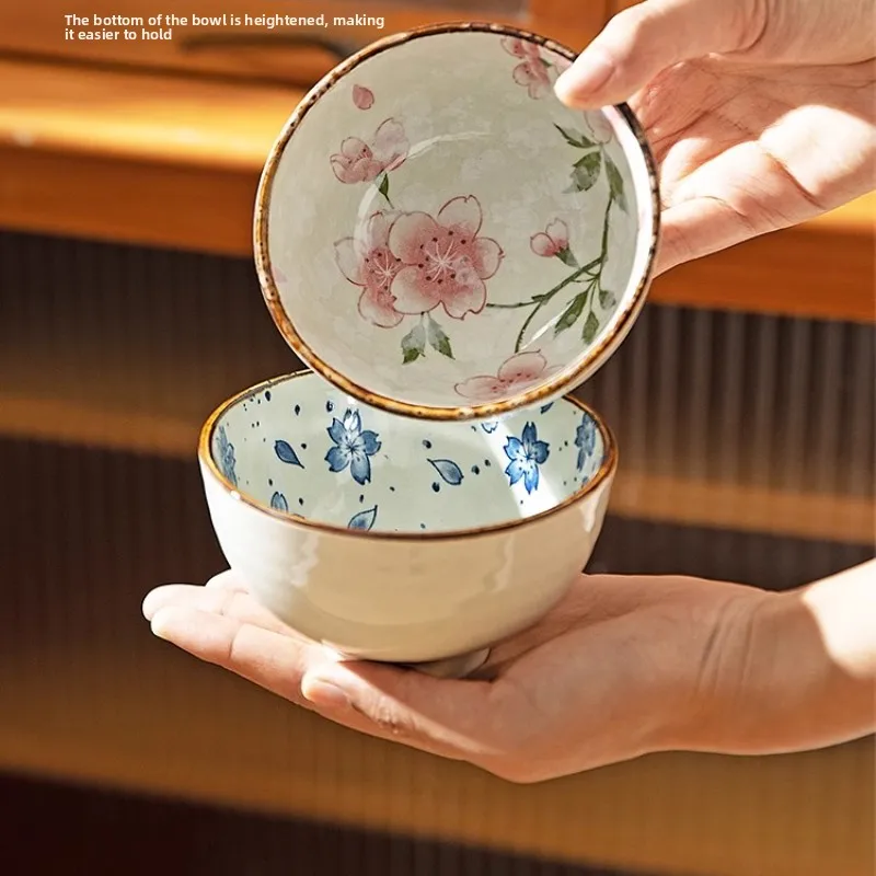 

Underglaze Ceramic Rice Bowl, Japanese Home Tableware, 2025 New Design, Porcelain Dining Set, One-Person Rice Bowl Modern
