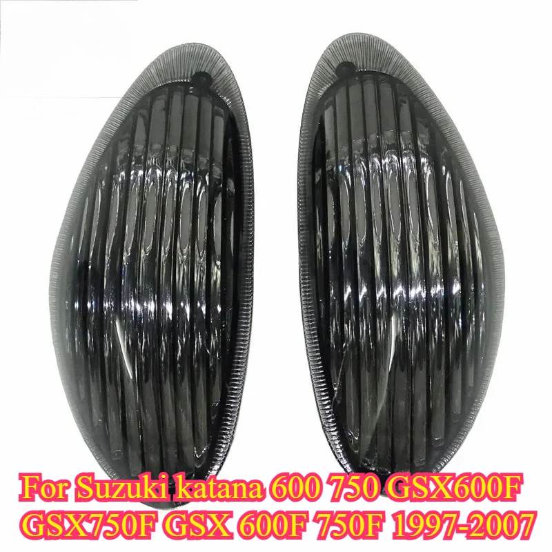 

2PCS for Suzuki Katana 600 750 GSX600F GSX750F GSX 600F 750F 1997-2007 E-Marked Front Turn Signals Blinker Cover Indicator Lens