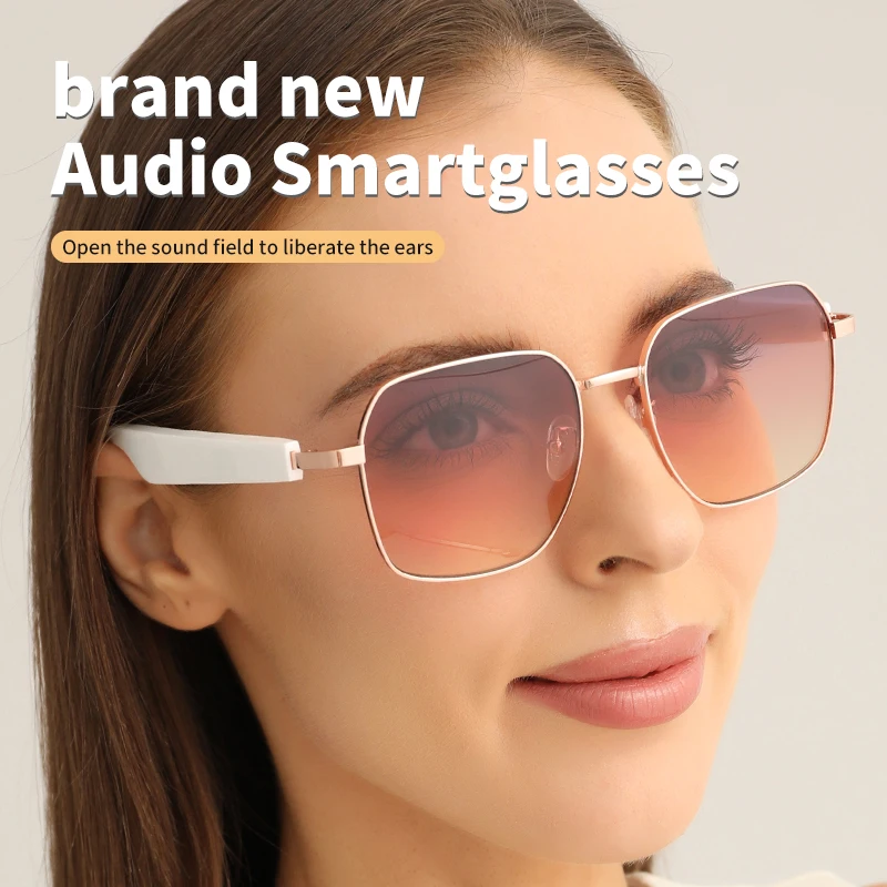 Lunettes de soleil Bluetooth intelligentes pour écouter de la musique, lentilles intelligentes, randonnée, pêche, voyage, conduite, cadeau, 2024