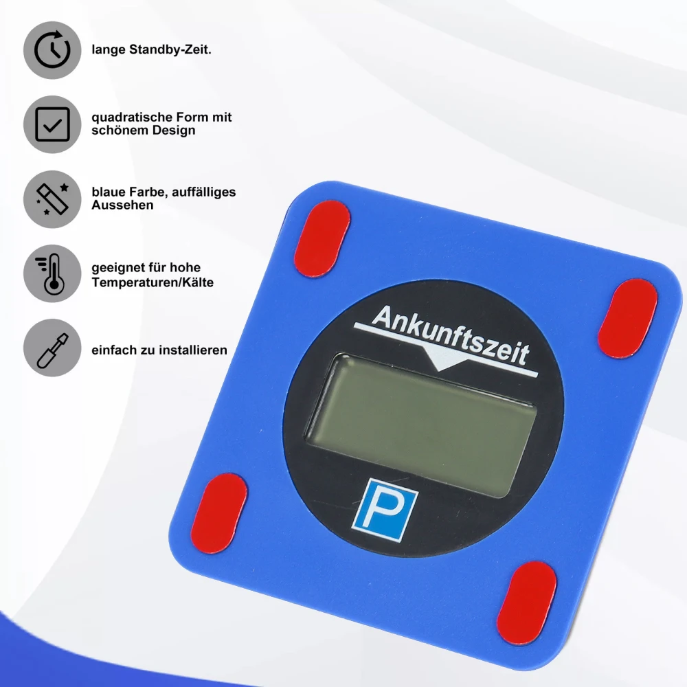 

Car Parking Timer LCD Dual Screen Display Parking Timer Electronic Parking Anti Timeout Timer Blue Plastic Car Accessories