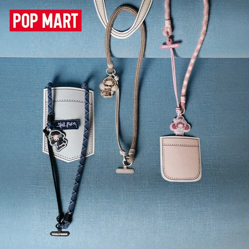 POP MART SKULLPANDA Off Mode Serie Handy-Lanyard Mystery Box Original Blind Box Überraschungsspielzeug Taschenanhänger Figuren Heimdeko
