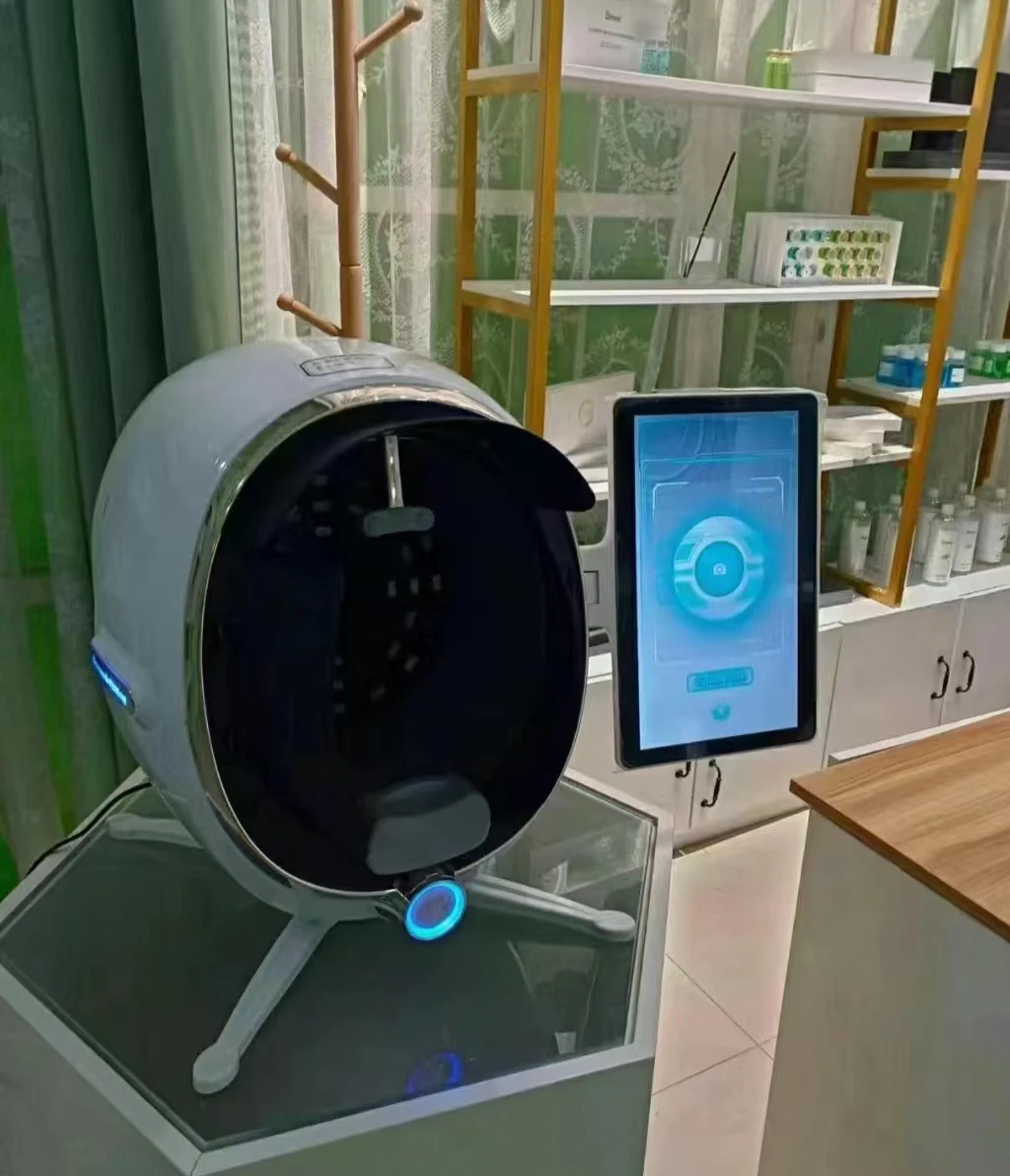 

Портативный 3D-сканер для ухода за кожей 2025, анализатор лица, монитор «волшебное зеркало», тестовый детектор с английским интерфейсом для здоровья лица
