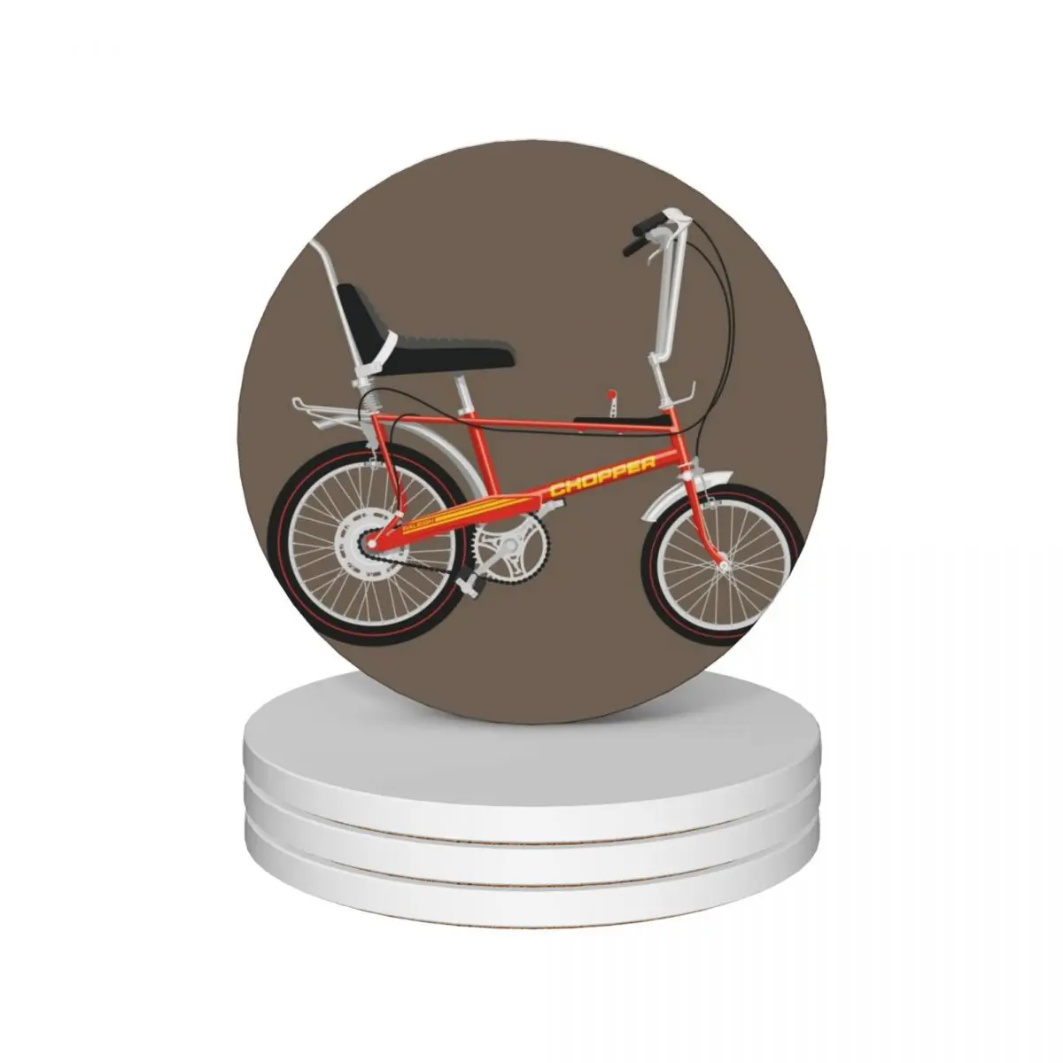 

Raleigh Chopper Mk 2 (Infra Red) Ceramic Coasters (Set of 4) for cups set animal drink set Coasters