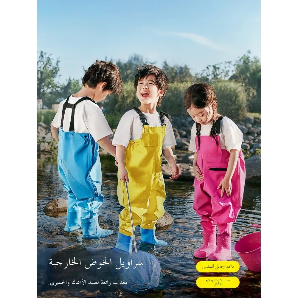 children's-overall-waterproof-rain-pants-boots-one-piece-swimming-clothes-full-body-fiing-gear-for-outdoor-activities