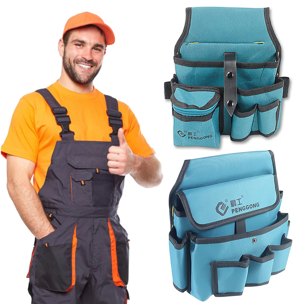 Oxford Cloth Belt Tool Pouch Multifunctional Multi-pockets Waist Pocket Electrical Maintenance Work Pouch Bag for Hardware Tool