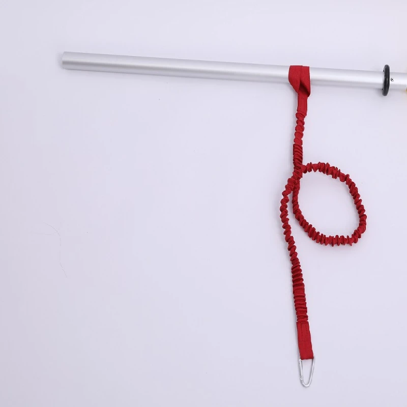 安全フック付きタイロープ カヤックパドルリーシュ 調節可能な弾性ストラップ バックル付き ポータブル カヤック カヌー サーフボード用