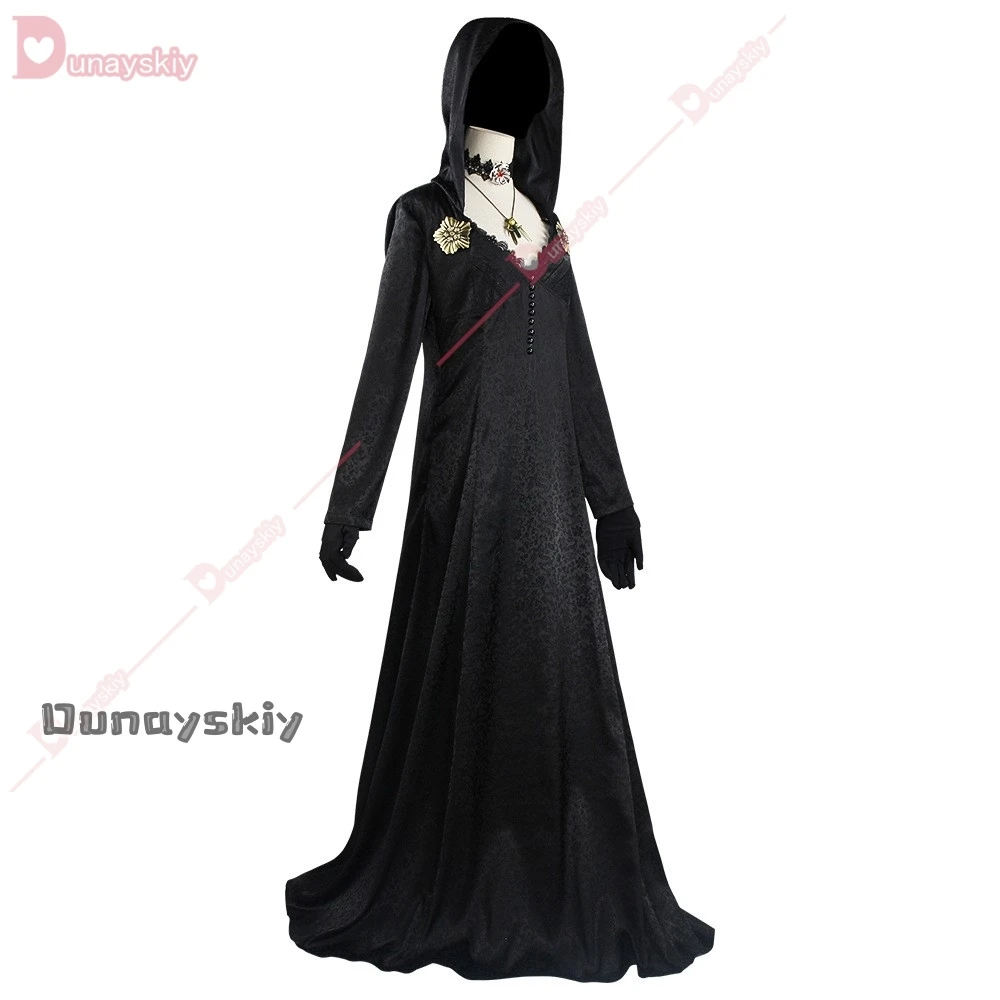 Village Moth Lady Evil Cosplay Fantasy Costume Resident 4-Remake Dress Girl Adult Vampire Lady Sexy Woman Adult Pendant RolePlay