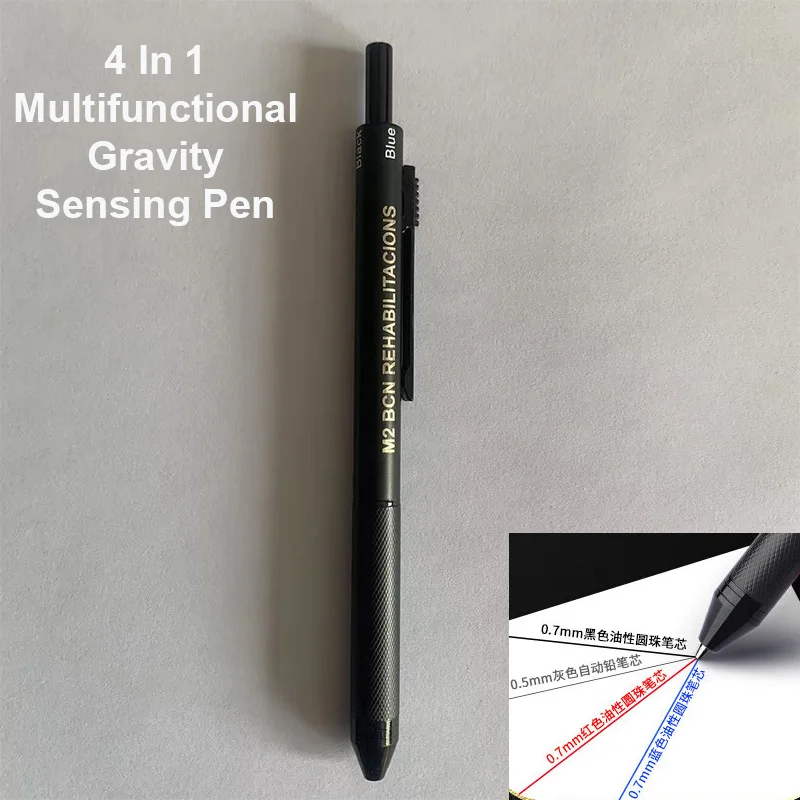 One Gravity Sensitive Pen for Multiple Uses 3 Ball-pen 1 Automatic Pencil, Metal Holder High Quality-price Ratio Stationery Item