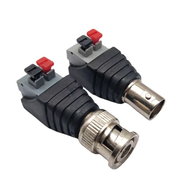 

50PCS BNC Q9 75-5 Press Male/Female Screw Plug Socket Connector Adapter Terminal Surveillance Camera UTP Balun Audio Video CCTV