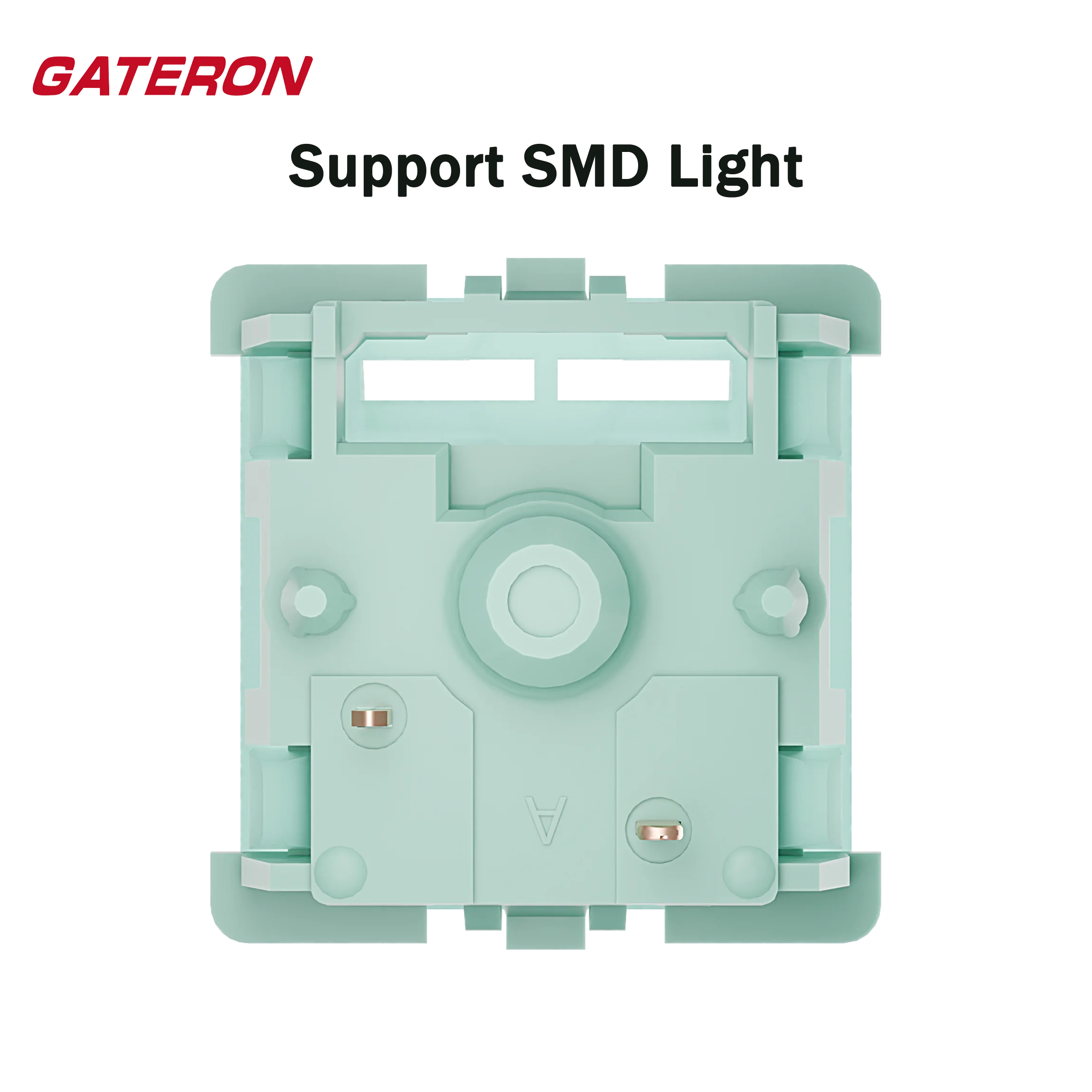 GATERON Mint Dual-Stage Spring Switches สําหรับแป้นพิมพ์ MX Mechanical, 5-Pin Linear/55gf/โรงงาน Pre-lubed/SMD LED Switches