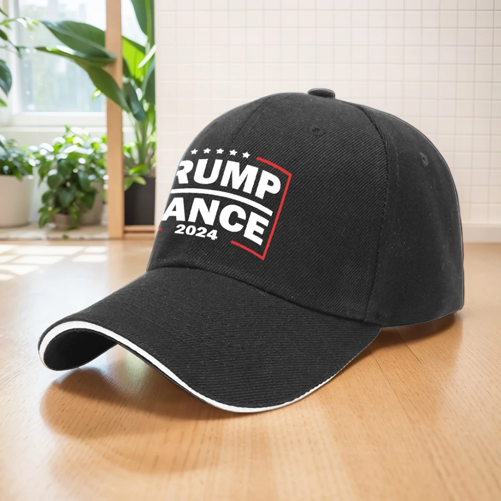 Trump Vance topi 2024 topi Trucker topi pet sejuk topi bisbol modis dapat diatur topi ayah bordir untuk olahraga luar ruangan