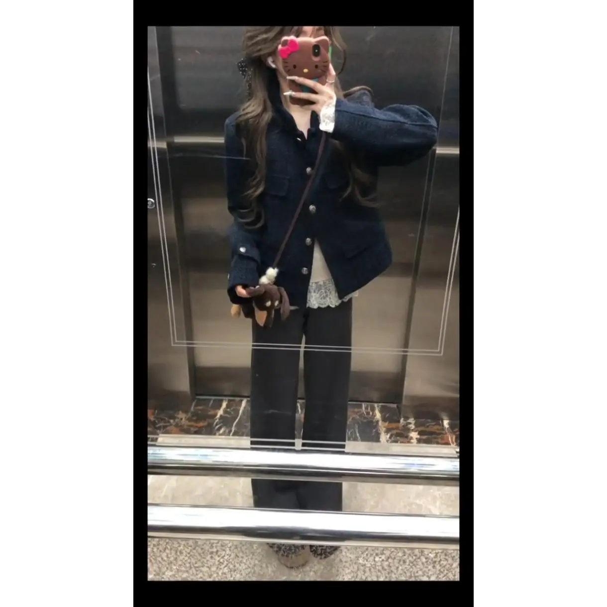 

Original ort Outerwear for Women Luxury Sle Polyester Fiber Thiened Autumn Winter Jaet Stand Collar No Hat