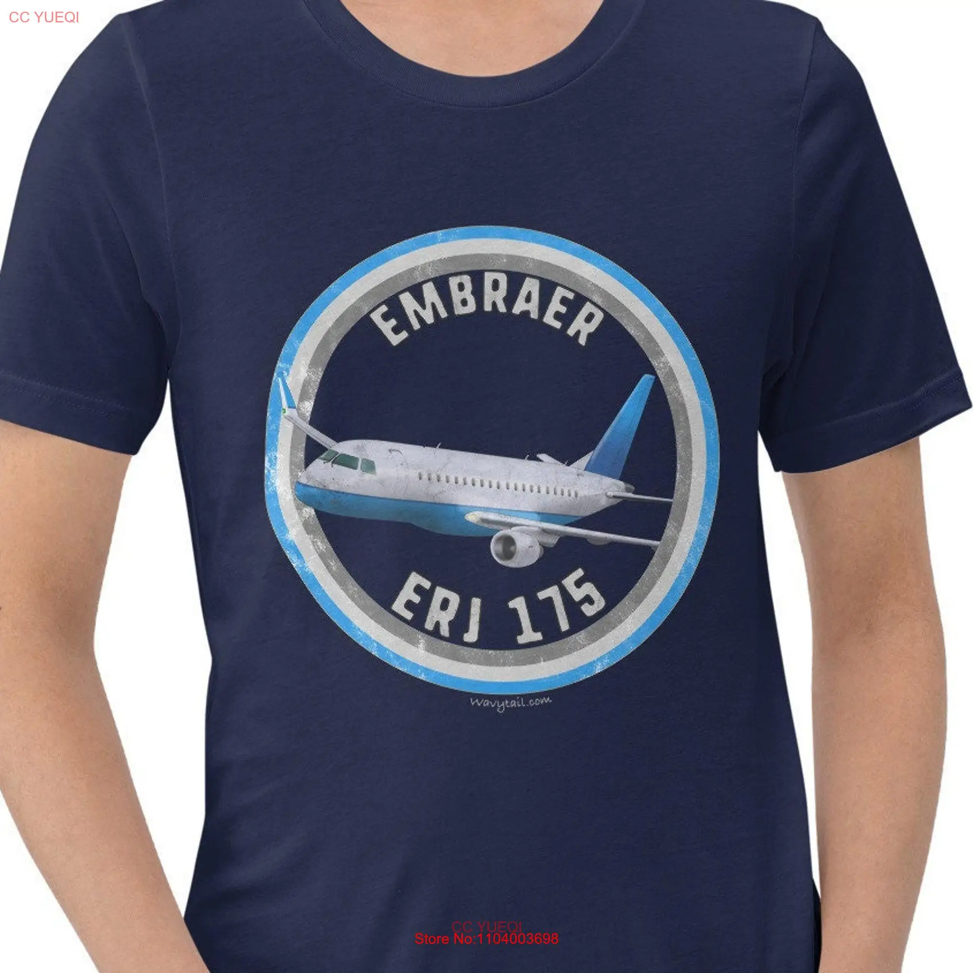 Embraer ERJ 175 Airplane  T Shirt long or short sleeves