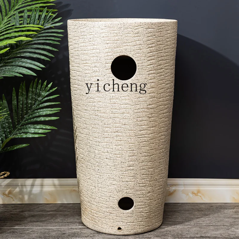 LSL column wash basin courtyard integrated pool floor-to-ceiling basin balcony column basin