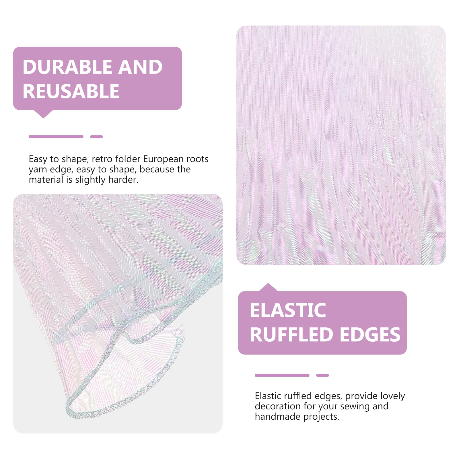 

Flounce Organza Fabric Cuttable For Diy Dress Decorative Clothing Hair Accessories Wedding Bouquet Halloween Costume Retro