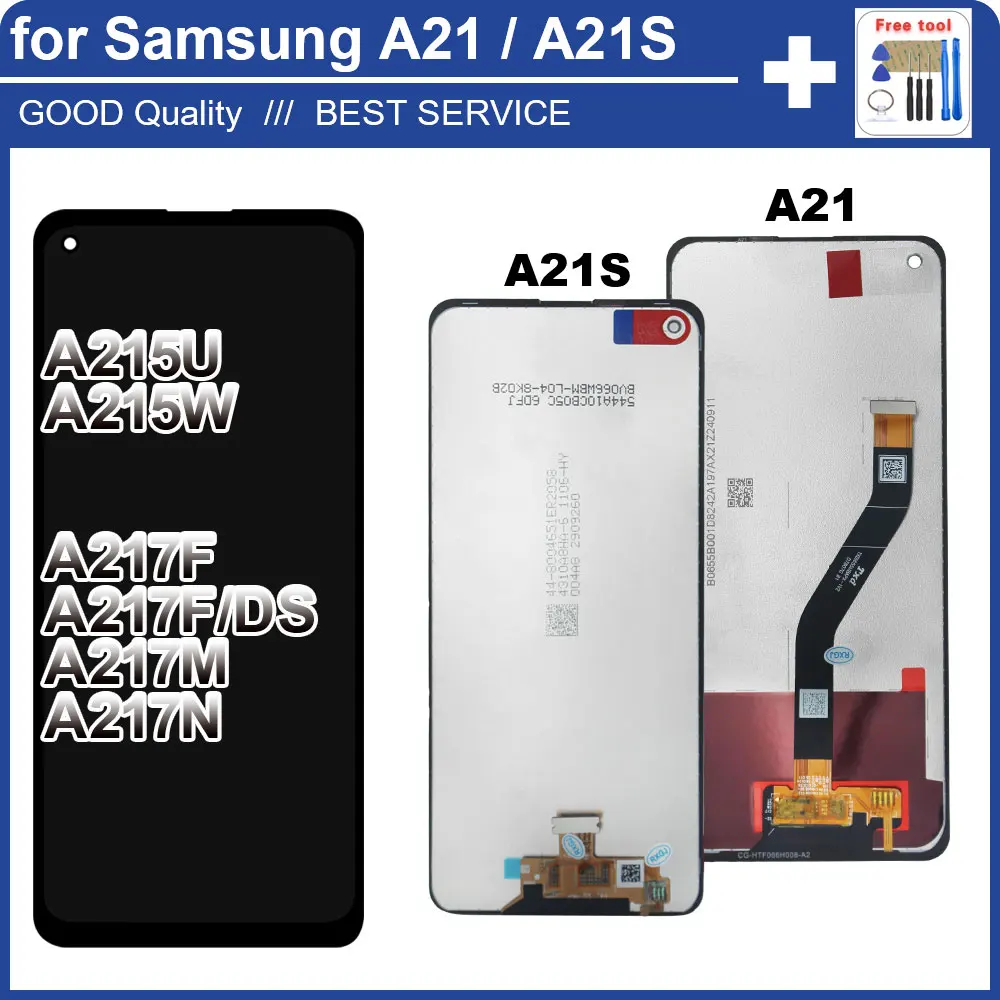 Pop nuevo LCD para Samsung Galaxy A21S A217F pantalla LCD reemplazo del digitalizador de pantalla táctil para Samsung A21 A215F A215U LCD con Fr