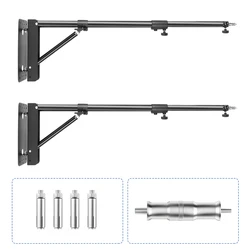 2PCS 137/175cm Wall Mount Boom For Ring Light 180° Adjustable Triangle Base Lighting Stands For Photography Studio Softbox Light