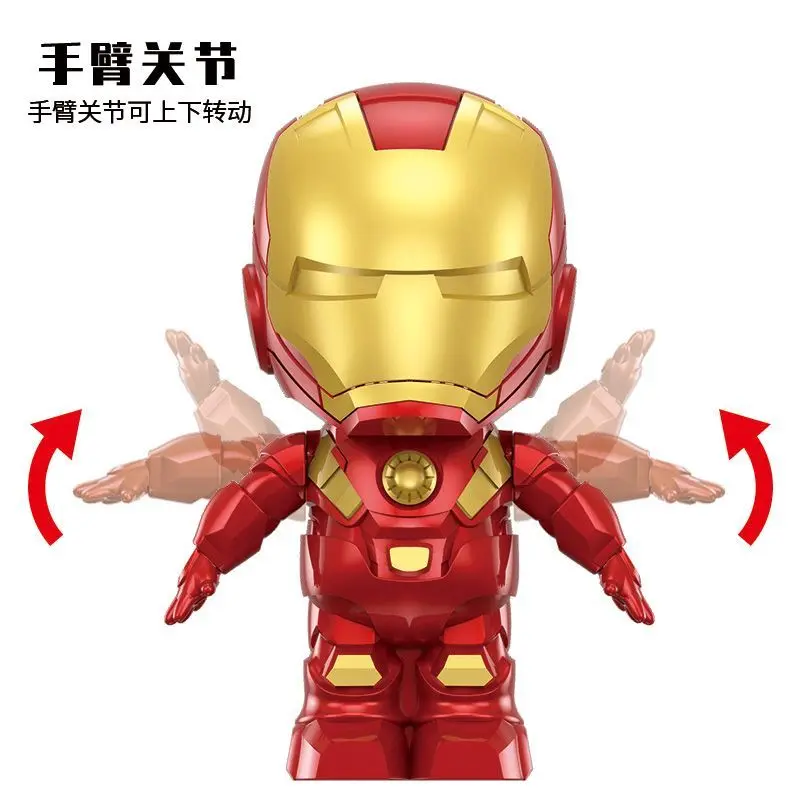 هدية زينة بمروحة كهربائية محمولة على شكل شخصية جديدة من Marvel Iron Man للأطفال على شكل رسوم متحركة محمولة صامتة محمولة باليد