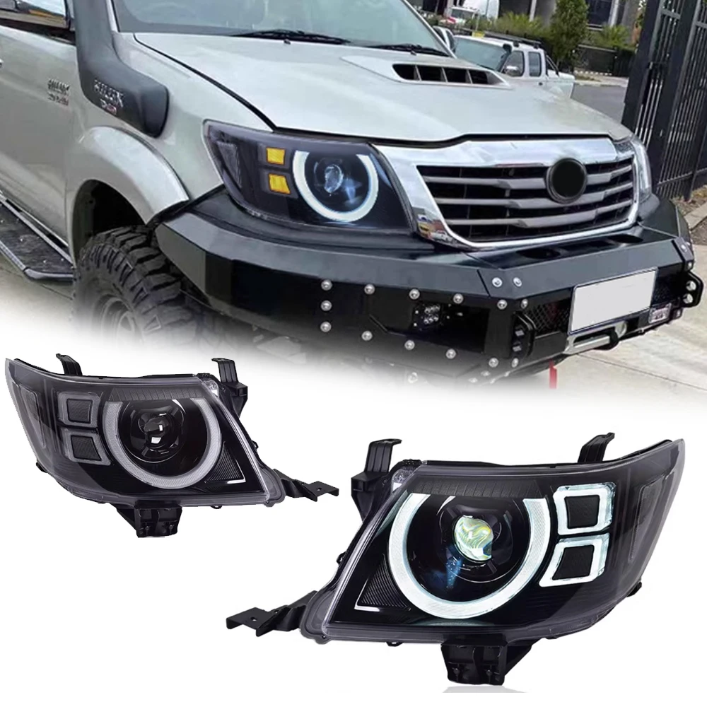 

LED HeadLights For Toyota HILUX VIGO 12-14 New Style Full Led DRL Car Head Lamp Assembly Signal Accessories Modified Lamp