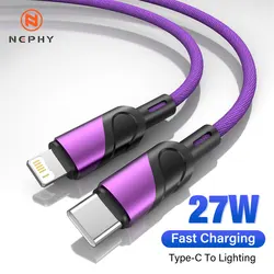 USB C Cable For iPhone 14 13 12 11 Pro Max Xs Xr X 8 Plus iPad MacBook PD 27W Fast Charge Charger Type C For iPhone Wire Cord 3M