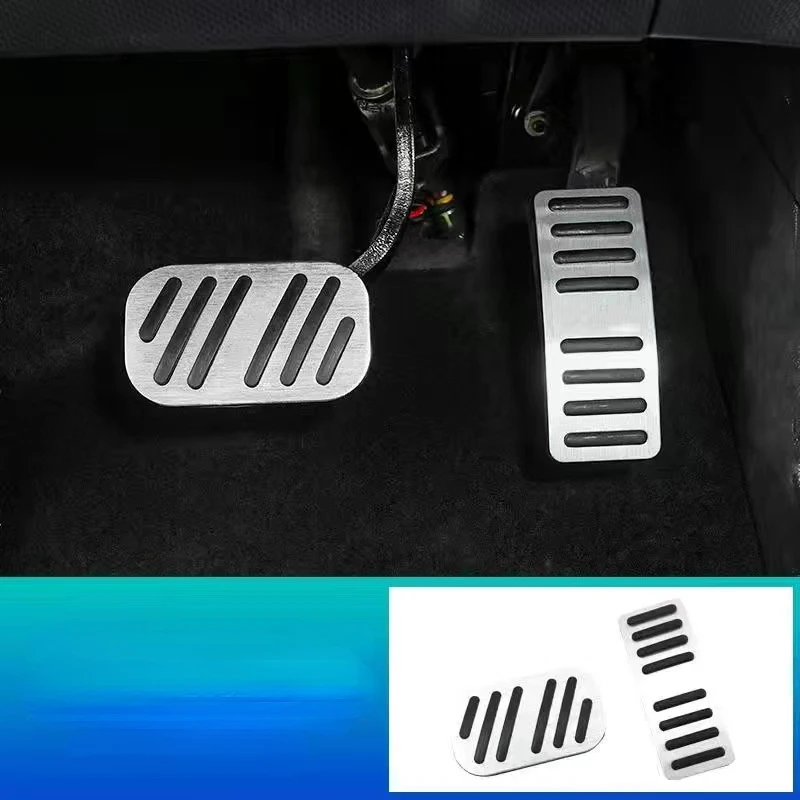 For BYD Atto 3 Yuan Plus 2023 2024 Aluminum Alloy Car Accelerator Pedal Brake Pedal Cover Pad Case Non-Slip Act3 Car Accessories