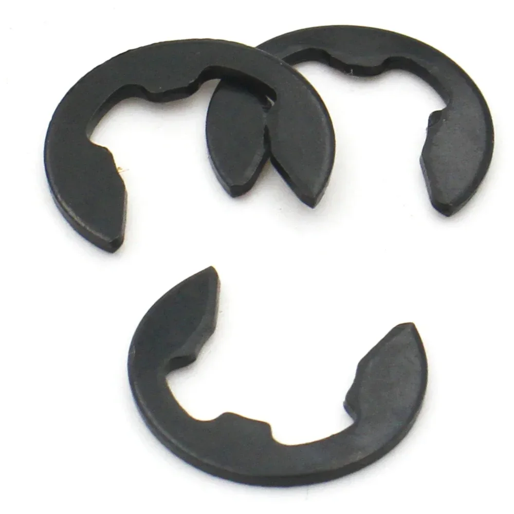 10/50/100 قطعة M1.2 1.5 2 2.5 3 4 5 6 8 10 11 12 إلى M24 أسود 65Mn فولاذ 304 الفولاذ المقاوم للصدأ E كليب بحلقة إحكام الاحتفاظ غسالة