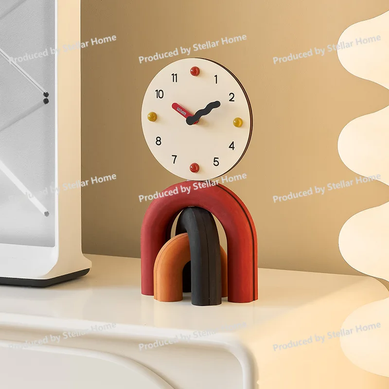 Ornaments Living Room Desktop Decorations TV Cabinet Entryway Creative Home Simple Clock Decorations