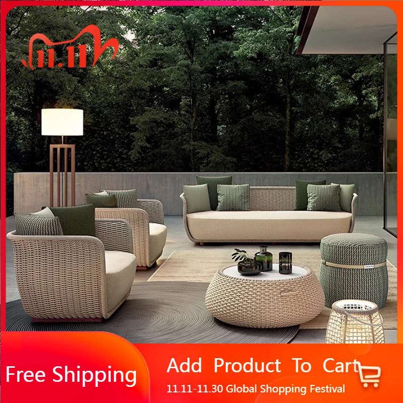 Садовые наборы из ротанга на заднем дворе, водонепроницаемые секционные наборы для творчества, патио, диваны, роскошные комплекты Tuinmeubelsets, уличная мебель