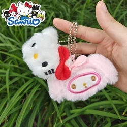 Sanrio HelloKitty Plush Doll Keychain Anime Cinnamoroll Cute Keychain Bag Pendant Gift Kids Toys Backpack Decoration Gifts