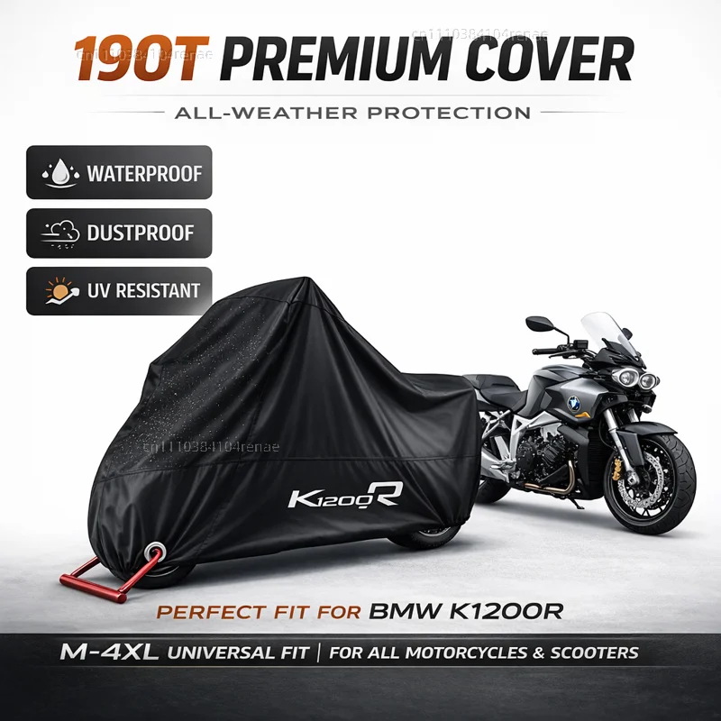 

For BMW K1200R K1200S K 1200 R K 1200R 190T Motorcycle Cover Waterproof Dustproof UV Protection All Season
