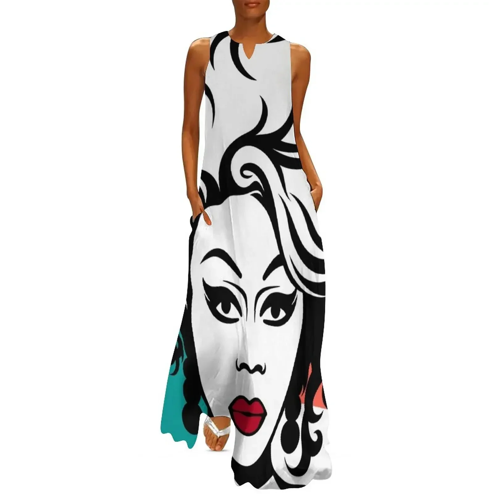

RuPaul Pop Art Long Dress dress for women dresses for prom women dresses sensual sexy dress for women
