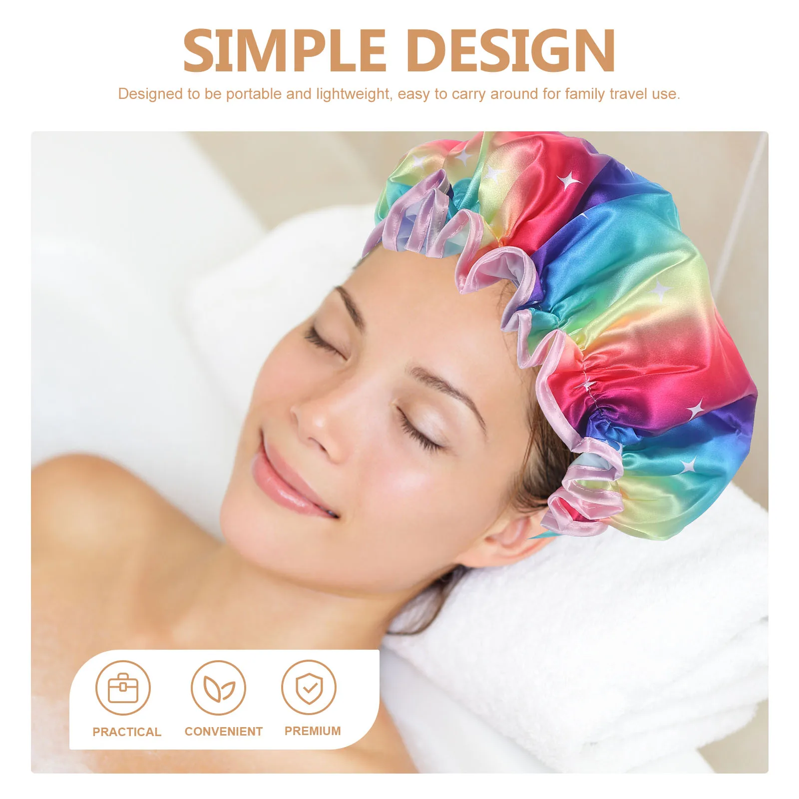 

Waterproof Shower Cap Hair Bonnet Bonnets for Women Dry Breathable Caps Tomorrow Hat Drying Bathing Travel Plain