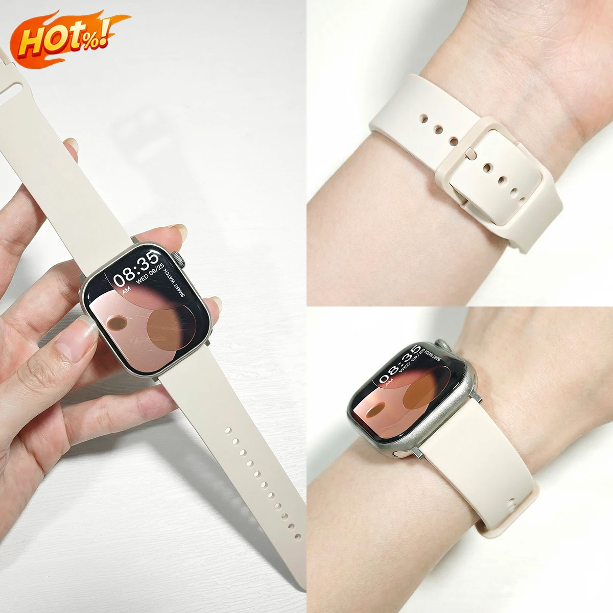Sport-Silikonarmband für Apple Watch Ultra 3 2 49mm 11 10 46mm 42mm Band für iWatch Series 987 41mm 45mm 6SE54 40/44mm Armband