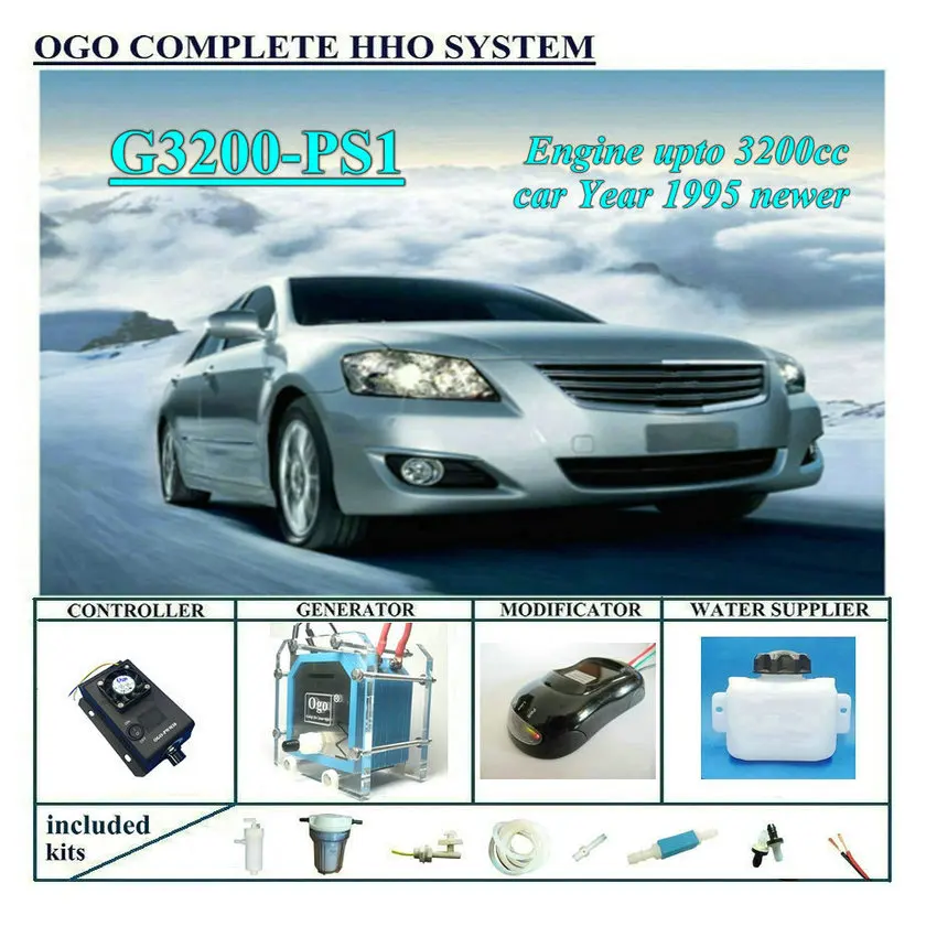 OGO Complete HHO system PS1 PWM CE&FCC dynamic EFIE chip upto 3200CC