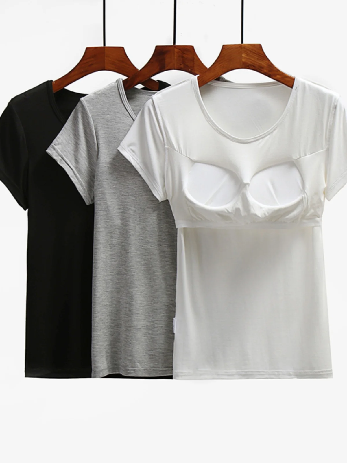 Modal Pure Cotton Half Sleeve T-Shirt Short Sleeve Vest Home Yoga Women Loose Fit  Summer Style Simple Color 