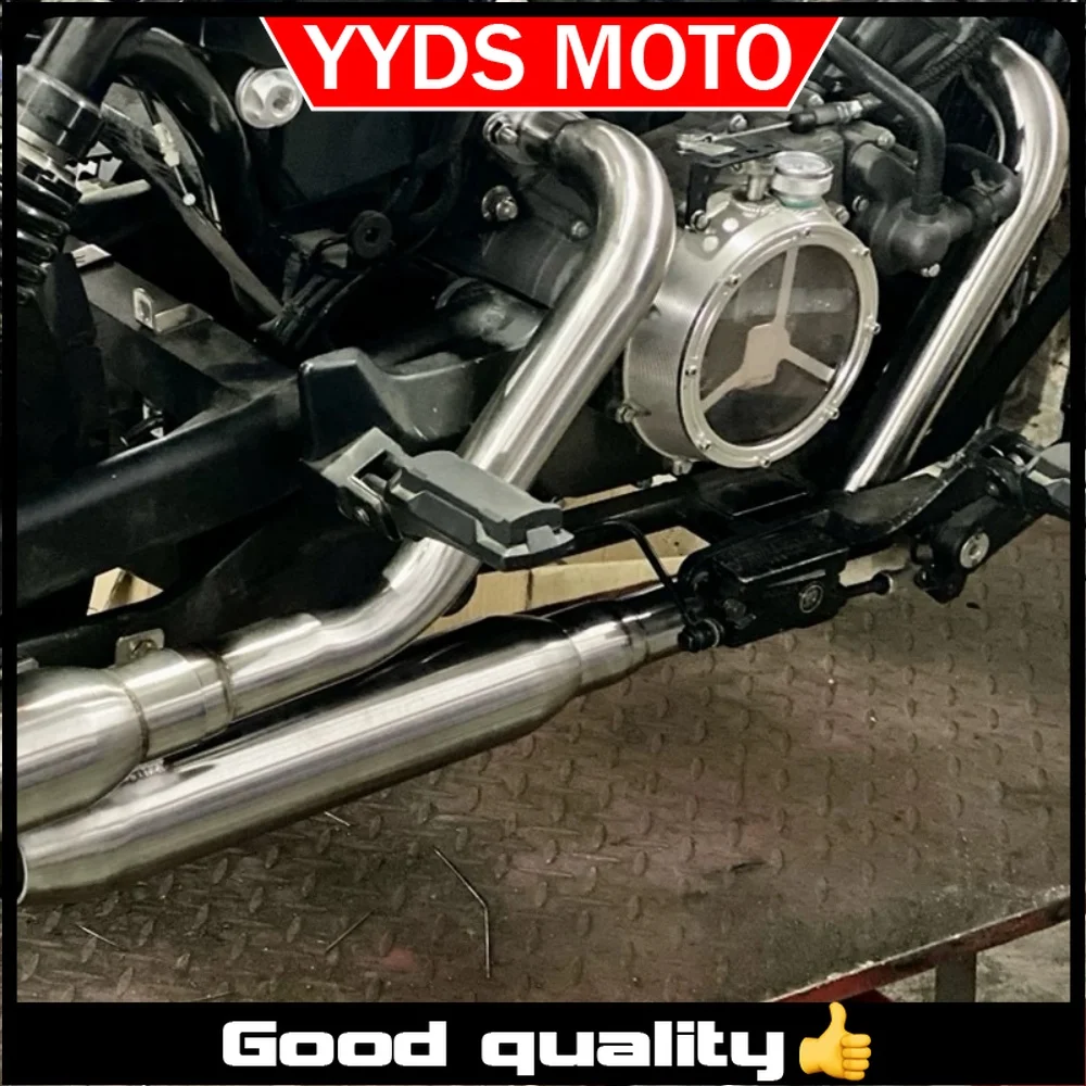 

For KEEWAY V-CRUISE 125 V 302C BD 300 Dual-Outlet HA Exhaust Pipe Bass Thick Horseshoe Sound Removable