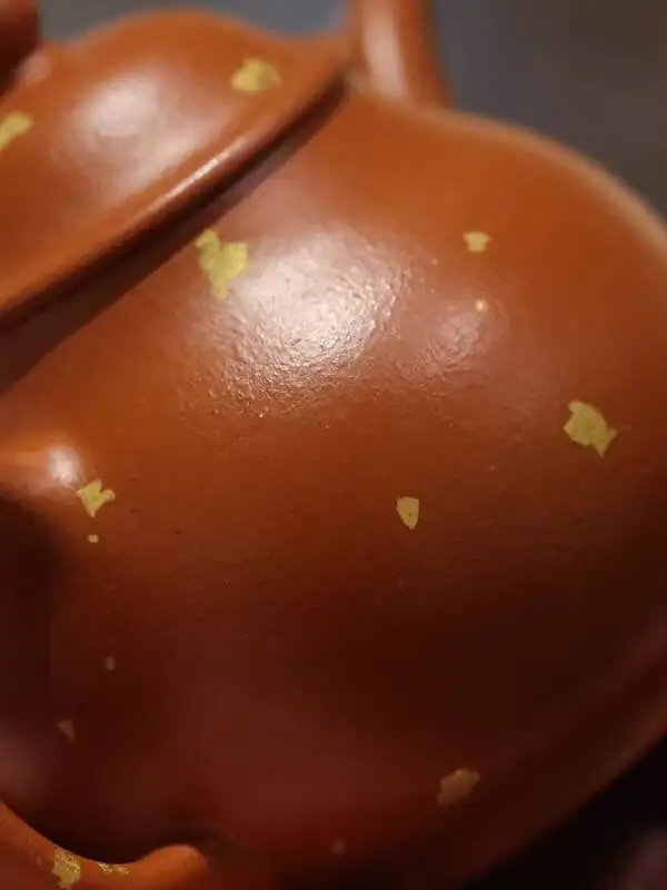 Yixing Purple Clay Finger Ji Huanglongshan Ore Zhaozhuang Raw Sand Vermilion Sprinkled With Gold High Pan Pot Traditional Small