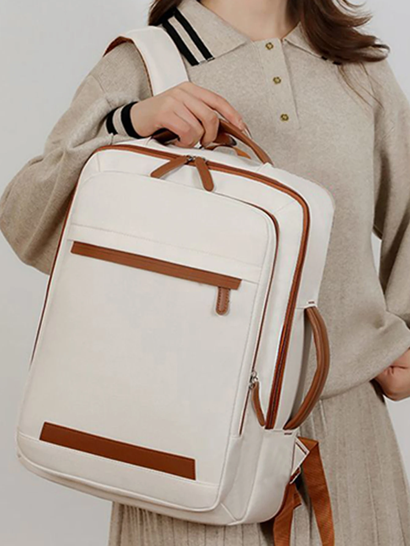 Versatile Travel Laptop Backpack with Trolley Sleeve, Spacious Business Bag for Men & Women, Ideal for Work and Commuting view 5