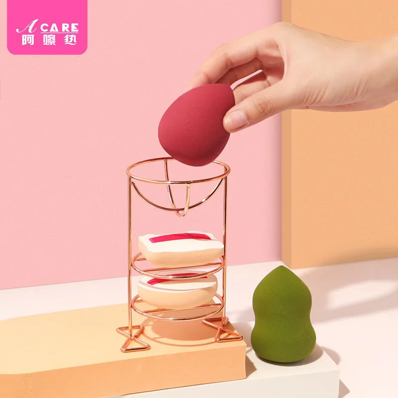 DX01/Storage Rack/Cosmetic egg/C1PQ0-Easy to Use Metal Frame Storage Rack Multi-Layer Three-Layer Powder Puff