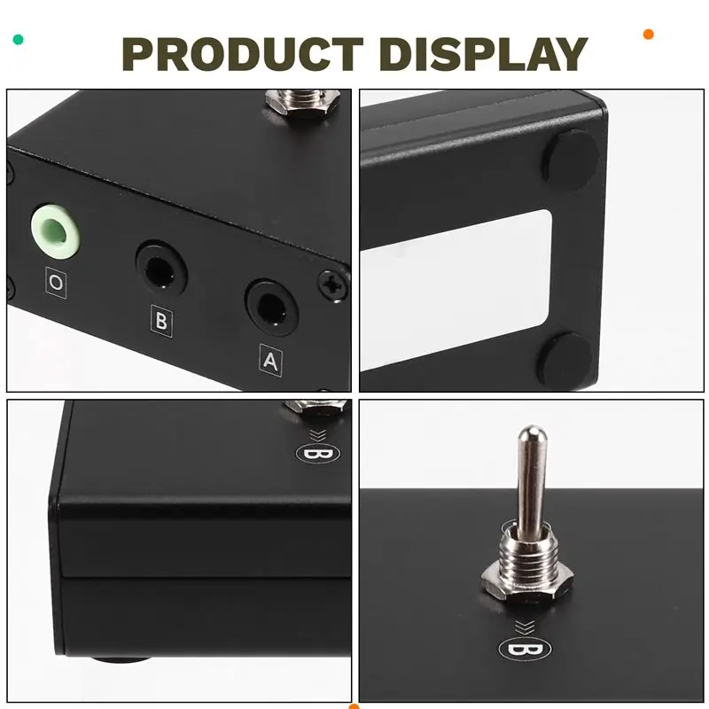 ABKI-Audio Switcher Box 2 In 1 Out 3.5 Mm Interface, 2 Ports Mini Manual Headphone Splitter Switch