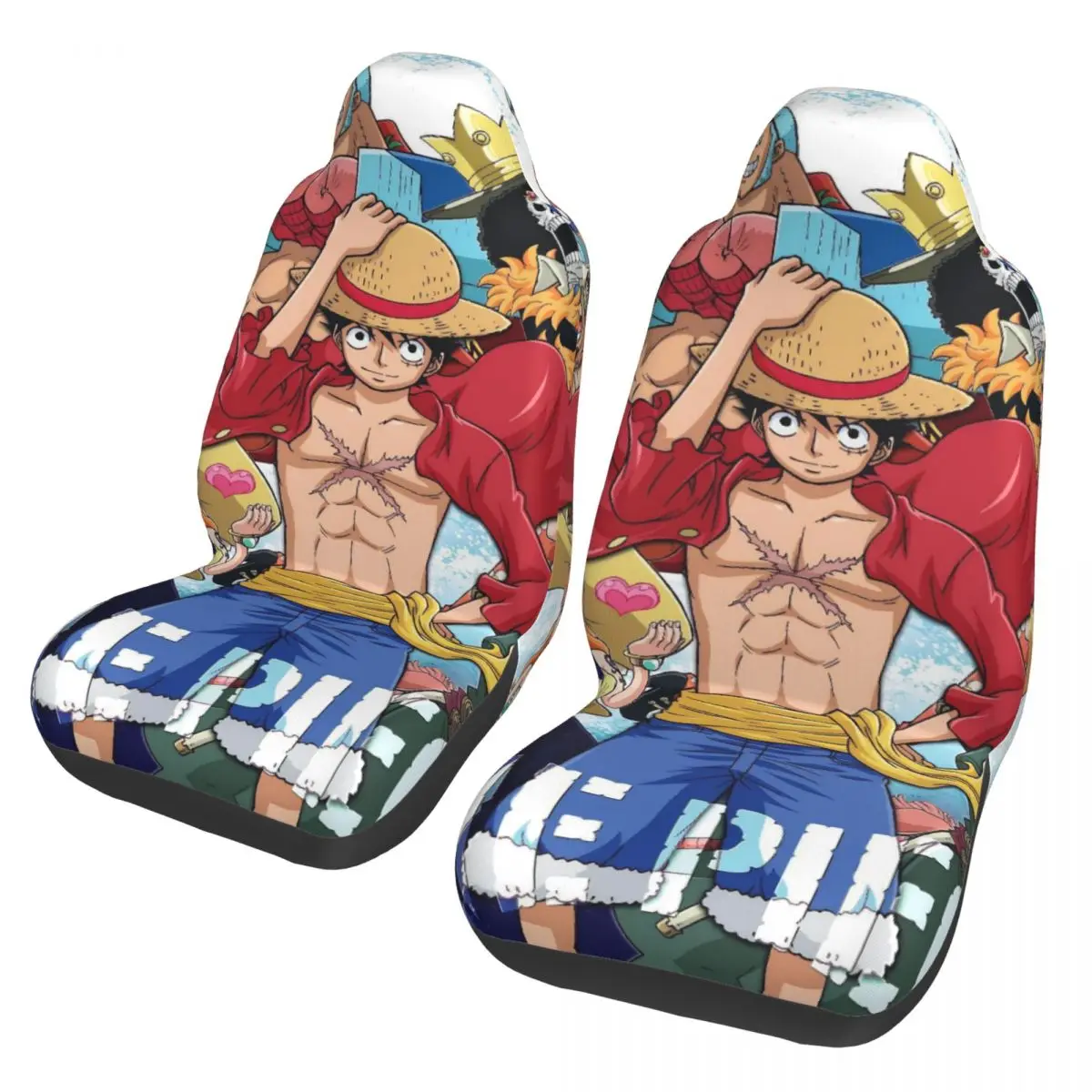 

One Piece Universal Car Seat Cover Four Seasons For SUV Luffy Zoro Sanji Car Seat Protector Polyester Hunting