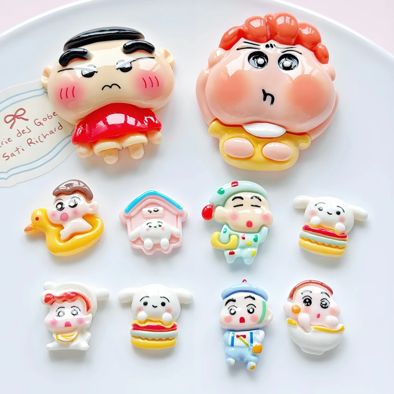 

Набор из 10 штук милых украшений для обуви с персонажами мультфильмов Crayon Shin-chan, собачек и уточек, декор для сабо и сандалий, подарки для девочек ﻿