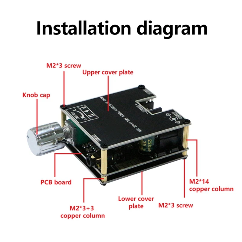 ZK301B Mono 30W BT5.3 Digital Audio Amplifier Module Supports True Wireless TWS With APP DIY Simple Mono Amplifier Board