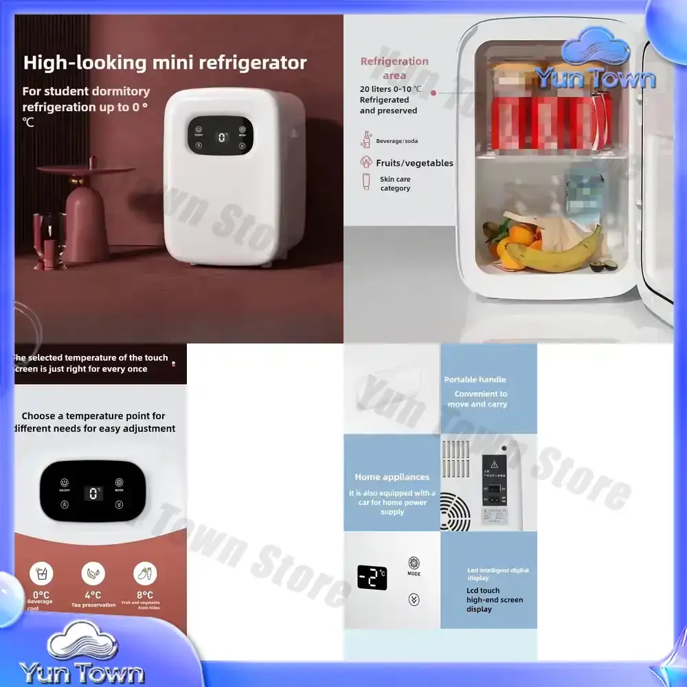 10L Car Refrigerator Dual-purpose Small Refrigeration Single Cosmetics Heating and Cooling Box with Digital Display Function