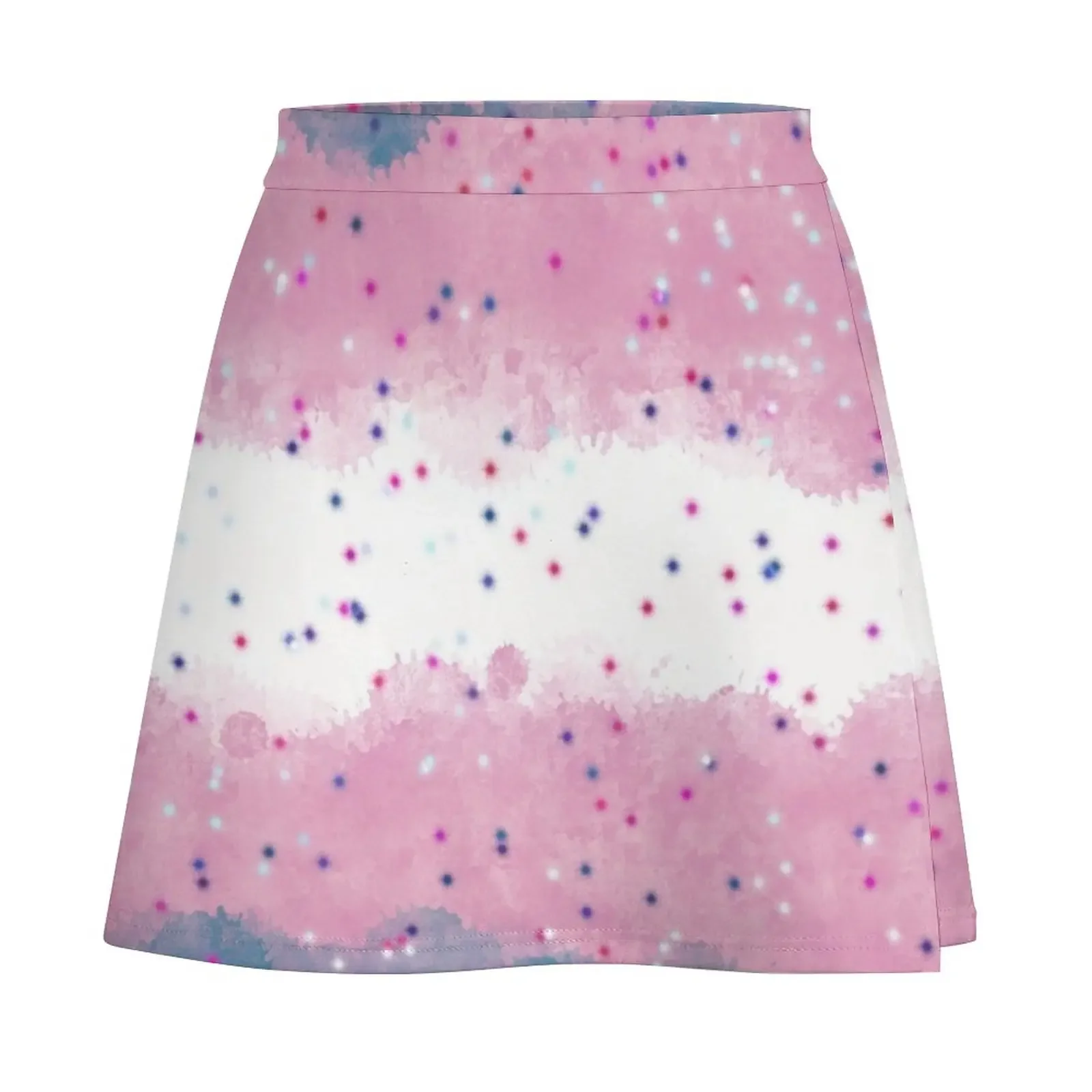 Transgender Stolz Flagge mit Glitzer Minirock Frauen Sommer rock Rock für Mädchen Skort für Frauen koreanische Sommerkleid ung