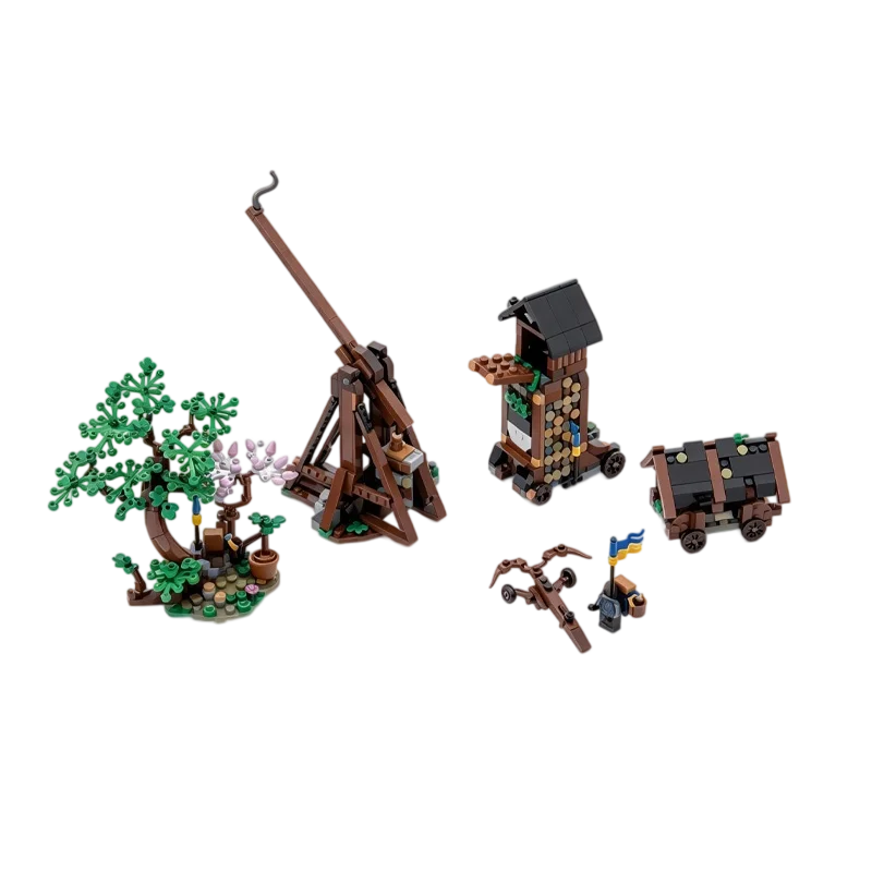 MOC building blocks toy medieval siege equipment model set for creative assembly. A great gift for holidays. Suitable for all en