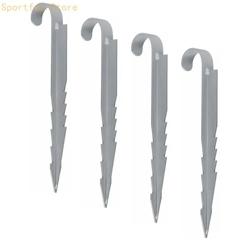 

X7JD 4Pcs Trampoline Stakes Heavy Duty Ground Stakes Metal Tent Trampoline Ground Stake Fixing Anchors Easy to Install
