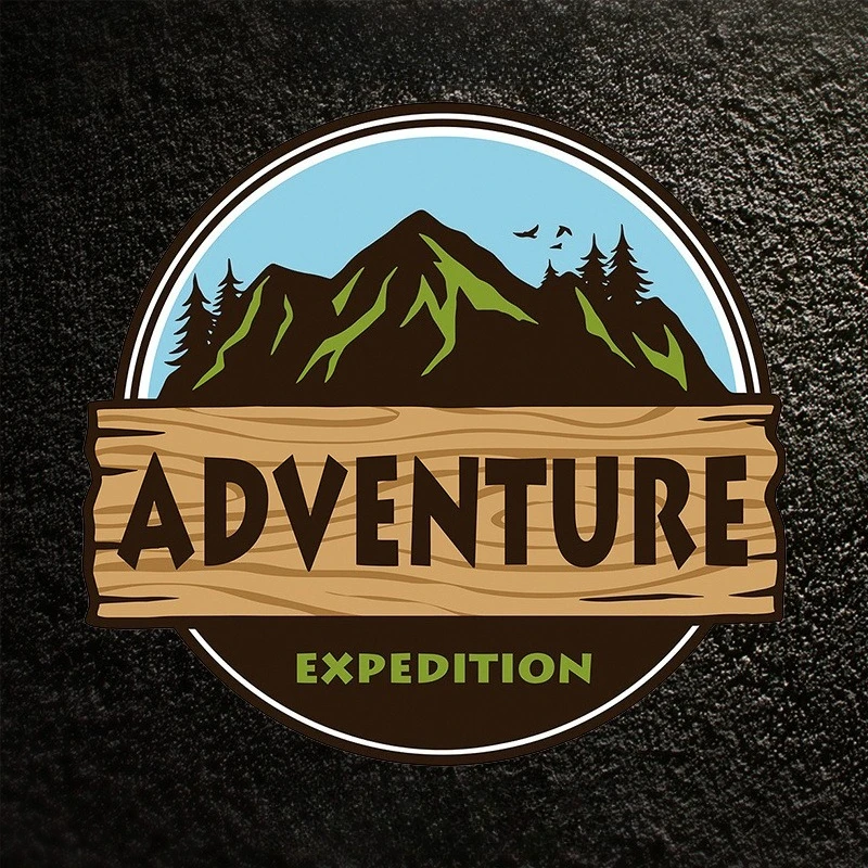 1pc Adventure Expedition Mountain Vinyl Sticker Waterproof Outdoor Explore Decal for Car Trunk Body Decor